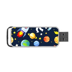 Space Galaxy Seamless Background Portable Usb Flash (one Side) by Jancukart