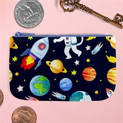 Space Galaxy Seamless Background Large Coin Purse by Jancukart