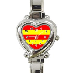 Aust Agder Flag Heart Italian Charm Watch by tony4urban