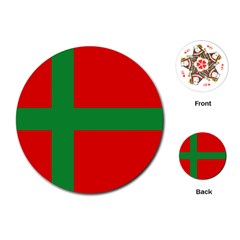 Bornholm Denmark Flag Playing Cards Single Design (round) by tony4urban