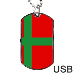 Bornholm Denmark Flag Dog Tag Usb Flash (one Side) by tony4urban