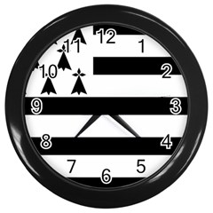 Brittany Flag Wall Clock (black) by tony4urban