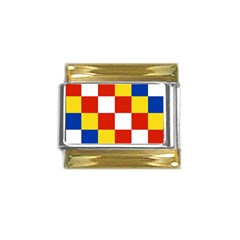 Antwerp Flag Gold Trim Italian Charm (9mm) by tony4urban