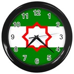 Andalusia Flag Wall Clock (Black) Front