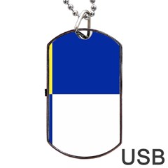 Bratislavsky Flag Dog Tag Usb Flash (two Sides) by tony4urban