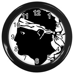 Corsica Flag Wall Clock (black) by tony4urban