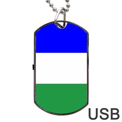 Ladinia Flag Dog Tag Usb Flash (two Sides) by tony4urban