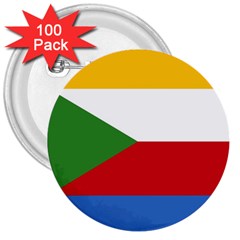 Comoros 3  Buttons (100 Pack)  by tony4urban