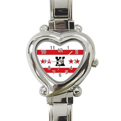 Drenthe Flag Heart Italian Charm Watch by tony4urban