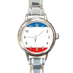 Crimea Flag Round Italian Charm Watch by tony4urban