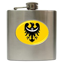 Dolnoslaskie Flag Hip Flask (6 Oz) by tony4urban