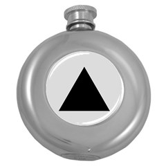 Magnitogorsk City Flag Round Hip Flask (5 Oz) by tony4urban