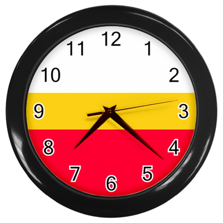 Malopolskie Flag Wall Clock (Black)