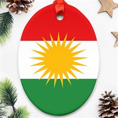 Kurdistan Flag Oval Ornament (two Sides) by tony4urban