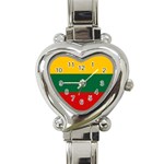 Lithuania Heart Italian Charm Watch Front