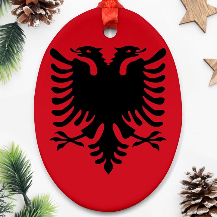 Albania Oval Ornament (Two Sides)