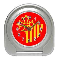 Languedoc Roussillon Flag Travel Alarm Clock by tony4urban