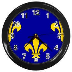 Ile De France Flag Wall Clock (black) by tony4urban