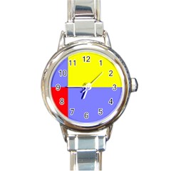 Nitriansky Flag Round Italian Charm Watch by tony4urban