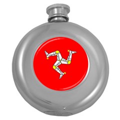 Isle Of Man Round Hip Flask (5 Oz) by tony4urban