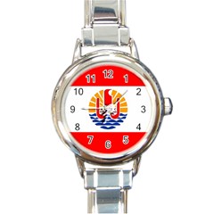 French Polynesia Round Italian Charm Watch by tony4urban