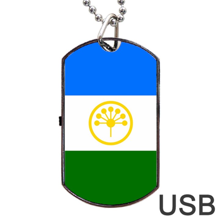 Bashkortostan Flag Dog Tag USB Flash (One Side)