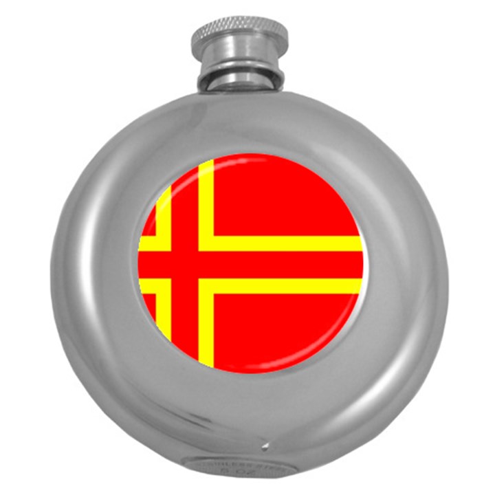 Normandy Flag Round Hip Flask (5 oz)