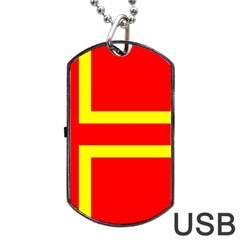 Normandy Flag Dog Tag Usb Flash (one Side) by tony4urban