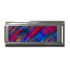 Striped Colorful Abstract Pattern Superlink Italian Charm (9mm) by dflcprintsclothing