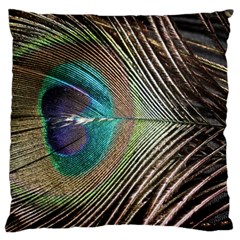 Peacock Standard Premium Plush Fleece Cushion Case (one Side) by StarvingArtisan