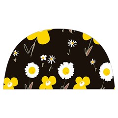 Daisy Flowers White Yellow Brown Black Anti Scalding Pot Cap by Mazipoodles