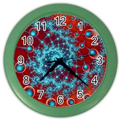 Fractal Pattern Background Color Wall Clock by danenraven