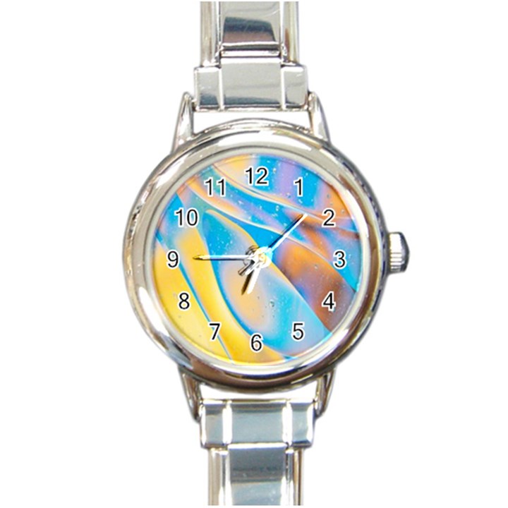 Water And Sunflower Oil Round Italian Charm Watch