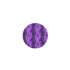 Purple Leopard  1  Mini Magnets by DinkovaArt