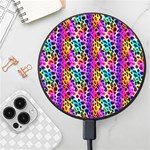 Rainbow Leopard Wireless Fast Charger(Black) Front