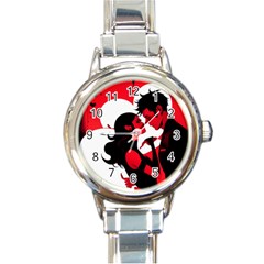 3 - Science Love And Art 2 - Science Love And Art Round Italian Charm Watch by LemonPear