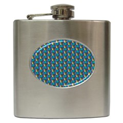 Evita Pop Art Style Graphic Motif Pattern Hip Flask (6 Oz) by dflcprintsclothing