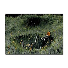 Astronaut Lying In Flowers Fantasy Sticker A4 (100 Pack) by artworkshop