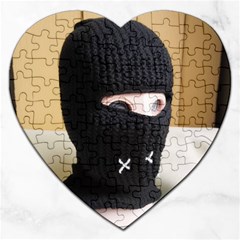 Ski Mask  Jigsaw Puzzle (heart) by Holyville