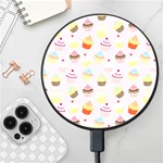 Cupcakes! Wireless Fast Charger(Black) Front