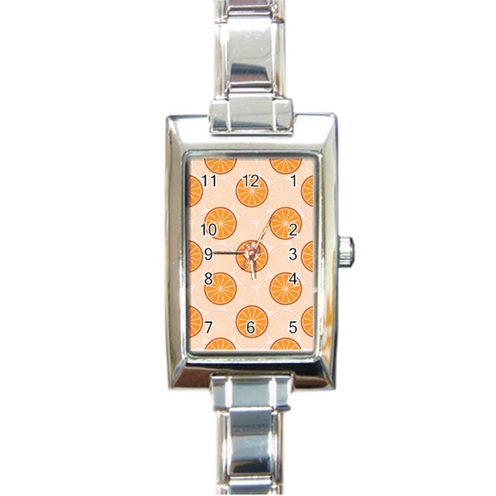 Orange Slices! Rectangle Italian Charm Watch