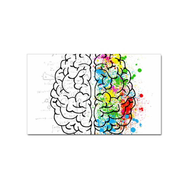 Brain-mind-psychology-idea-drawing Sticker (Rectangular)