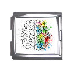 Brain-mind-psychology-idea-drawing Mega Link Italian Charm (18mm) by Jancukart