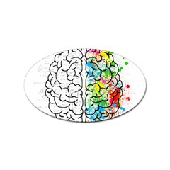 Brain-mind-psychology-idea-drawing Sticker Oval (100 Pack) by Jancukart