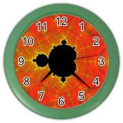 Fractal Mandelbrot Set Pattern Art Color Wall Clock by Ravend