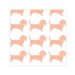 Dachshund Dog Pattern T- Shirt Brown Dachshund Dog Breed Cute Pattern T- Shirt Square Satin Scarf (30  x 30 ) Front