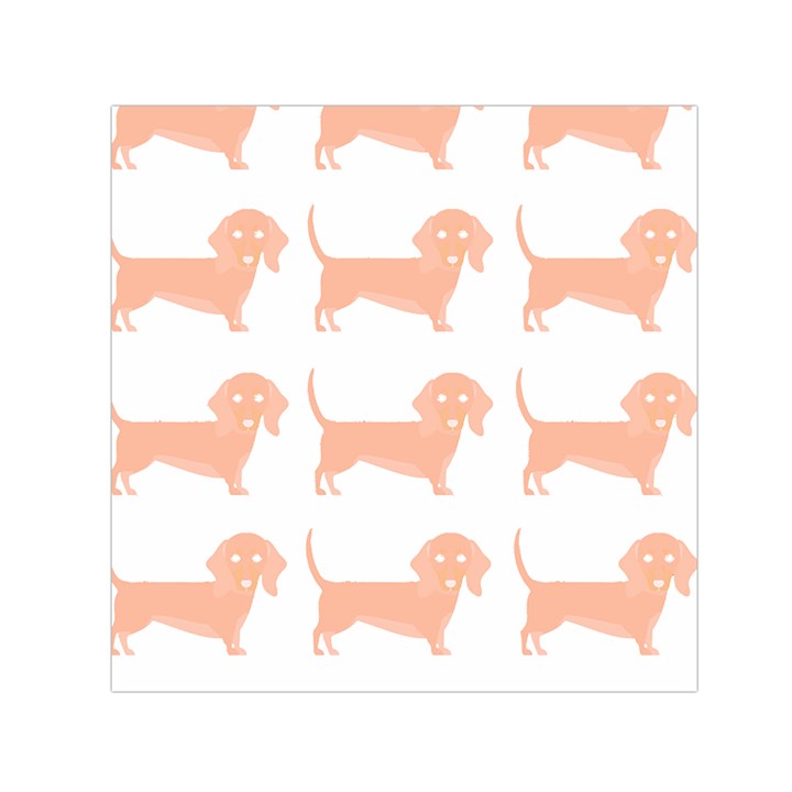 Dachshund Dog Pattern T- Shirt Brown Dachshund Dog Breed Cute Pattern T- Shirt Square Satin Scarf (30  x 30 )