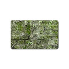 Old Stone Exterior Wall With Moss Magnet (name Card) by dflcprintsclothing