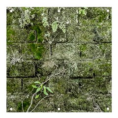 Old Stone Exterior Wall With Moss Banner And Sign 4  X 4  by dflcprintsclothing