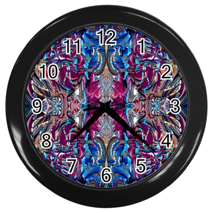 Abstract Blend Repeats Wall Clock (Black)